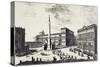 The Papal Palace on Quirinale Hill-Giuseppe Vasi-Stretched Canvas