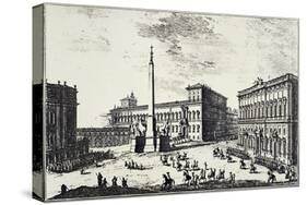 The Papal Palace on Quirinale Hill-Giuseppe Vasi-Stretched Canvas