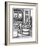 The Paper Maker, 16th Century-Jost Amman-Framed Giclee Print