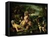 The Parable of the Good Samaritan, 1575-Francesco Bassano-Framed Stretched Canvas