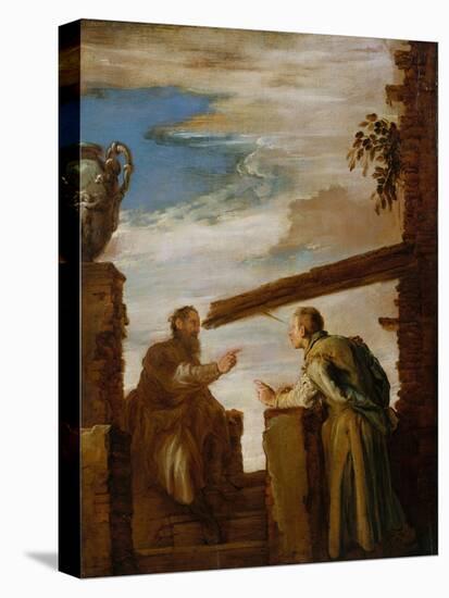 The Parable of the Mote and the Beam, c.1619-Domenico Fetti or Feti-Stretched Canvas