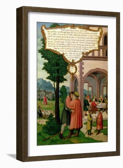 The Parable of the Prodigal Son, Section from the Mompelgarter Altarpiece-Matthias Gerung-Framed Giclee Print