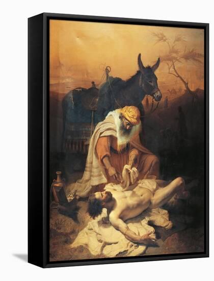 The Parable of the Samaritan, 1851-Baldassare Verazzi-Framed Stretched Canvas