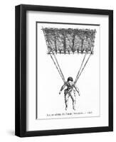 The Parachute of Fauste Veranzio, 1617-Gaston Tissandier-Framed Giclee Print