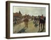 The Parade, also known as Race Horses in Front of the Tribunes, Ca. 1866-68-Edgar Degas-Framed Art Print