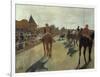 The Parade, also known as Race Horses in Front of the Tribunes, Ca. 1866-68-Edgar Degas-Framed Art Print