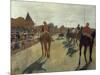 The Parade, also known as Race Horses in Front of the Tribunes, Ca. 1866-68-Edgar Degas-Mounted Art Print