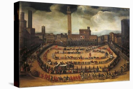 The Parade of the Contrade in Piazza Del Campo in Siena-Virginio Livraghi-Stretched Canvas