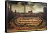 The Parade of the Contrade in Piazza Del Campo in Siena-Virginio Livraghi-Framed Stretched Canvas