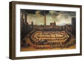 The Parade of the Contrade in Piazza Del Campo in Siena-Virginio Livraghi-Framed Giclee Print