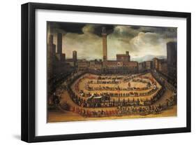 The Parade of the Contrade in Piazza Del Campo in Siena-Virginio Livraghi-Framed Giclee Print