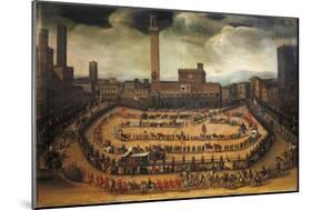 The Parade of the Contrade in Piazza Del Campo in Siena-Virginio Livraghi-Mounted Giclee Print