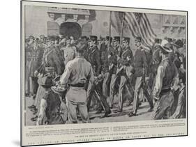 The Parade of United States Troops in Malta on their Way to the Philippines-Frank Dadd-Mounted Giclee Print