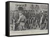 The Parade of United States Troops in Malta on their Way to the Philippines-Frank Dadd-Framed Stretched Canvas