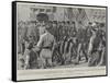 The Parade of United States Troops in Malta on their Way to the Philippines-Frank Dadd-Framed Stretched Canvas