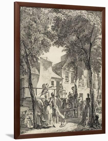 The Parade on the Boulevard, 1760-Antoine-Jean Duclos-Framed Giclee Print