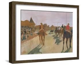 The Parade, or Race Horses in Front of the Stands, circa 1866-68-Edgar Degas-Framed Giclee Print