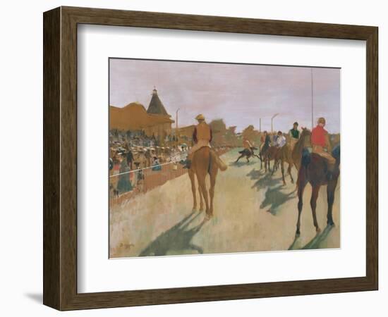 The Parade, or Race Horses in Front of the Stands, circa 1866-68-Edgar Degas-Framed Giclee Print