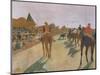 The Parade, or Race Horses in Front of the Stands, circa 1866-68-Edgar Degas-Mounted Giclee Print