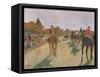 The Parade, or Race Horses in Front of the Stands, circa 1866-68-Edgar Degas-Framed Stretched Canvas