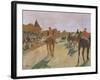 The Parade, or Race Horses in Front of the Stands, circa 1866-68-Edgar Degas-Framed Giclee Print