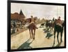 The Parade, or Race Horses in Front of the Stands-Edgar Degas-Framed Premium Giclee Print