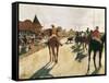 The Parade, or Race Horses in Front of the Stands-Edgar Degas-Framed Stretched Canvas