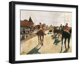 The Parade, or Race Horses in Front of the Stands-Edgar Degas-Framed Art Print