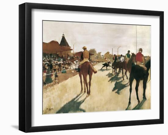 The Parade, or Race Horses in Front of the Stands-Edgar Degas-Framed Art Print