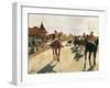 The Parade, or Race Horses in Front of the Stands-Edgar Degas-Framed Art Print