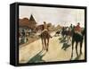 The Parade, or Race Horses in Front of the Stands-Edgar Degas-Framed Stretched Canvas