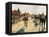 The Parade, or Race Horses in Front of the Stands-Edgar Degas-Framed Stretched Canvas