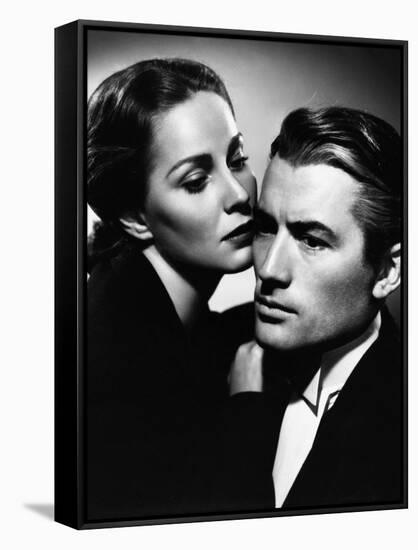 THE PARADINE CASE, 1948 directed by ALFRED HITCHCOCK Alida Valli and Gregory Peck (b/w photo)-null-Framed Stretched Canvas