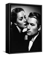 THE PARADINE CASE, 1948 directed by ALFRED HITCHCOCK Alida Valli and Gregory Peck (b/w photo)-null-Framed Stretched Canvas