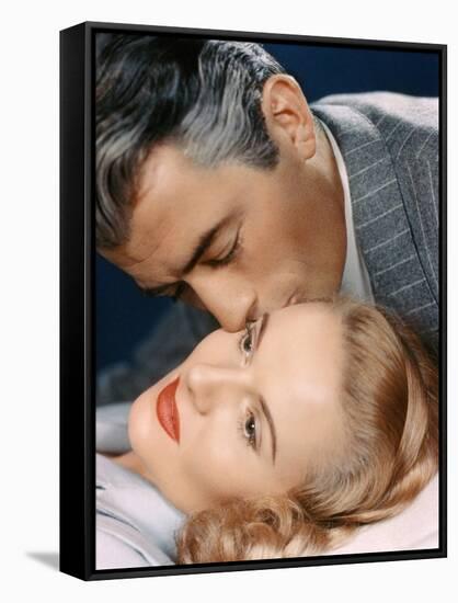 THE PARADINE CASE, 1948 directed by ALFRED HITCHCOCK Gregory Peck and Anne Todd (photo)-null-Framed Stretched Canvas