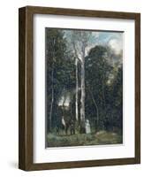 The Parc Des Lions at Port-Marly-Jean-Baptiste-Camille Corot-Framed Giclee Print