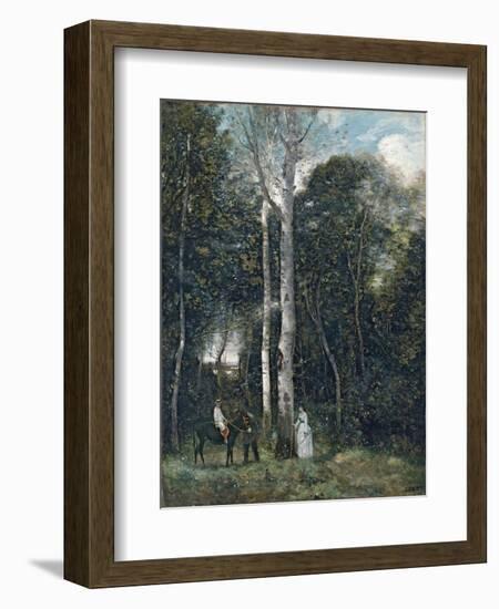 The Parc Des Lions at Port-Marly-Jean-Baptiste-Camille Corot-Framed Giclee Print