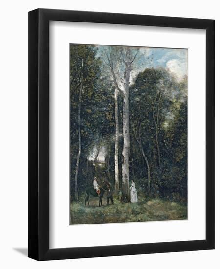 The Parc Des Lions at Port-Marly-Jean-Baptiste-Camille Corot-Framed Giclee Print