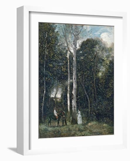 The Parc Des Lions at Port-Marly-Jean-Baptiste-Camille Corot-Framed Giclee Print