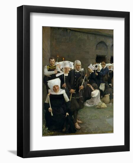 The Pardon in Brittany, 1886-Pascal Adolphe Jean Dagnan-Bouveret-Framed Premium Giclee Print