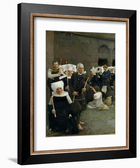 The Pardon in Brittany, 1886-Pascal Adolphe Jean Dagnan-Bouveret-Framed Giclee Print