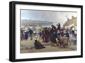 The Pardon in Brittany-Theophile Louis Deyrolle-Framed Giclee Print