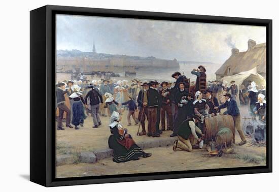 The Pardon in Brittany-Theophile Louis Deyrolle-Framed Stretched Canvas