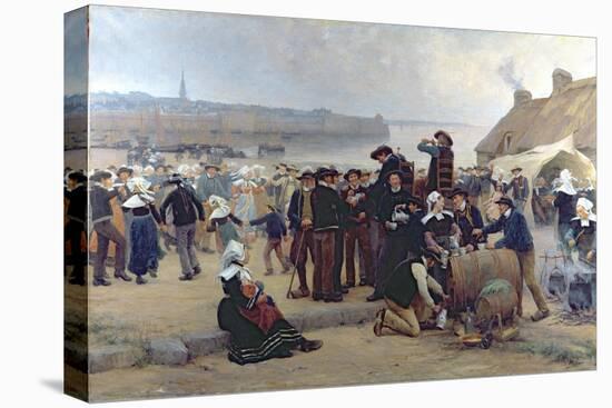 The Pardon in Brittany-Theophile Louis Deyrolle-Stretched Canvas