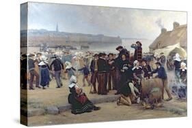The Pardon in Brittany-Theophile Louis Deyrolle-Stretched Canvas