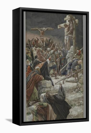 The Pardon of the Good Thief, Illustration from 'The Life of Our Lord Jesus Christ', 1886-94-James Tissot-Framed Stretched Canvas