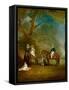 The Pares Family of Hopwell in a Wooded Landscape-John E. Ferneley-Framed Stretched Canvas