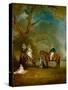 The Pares Family of Hopwell in a Wooded Landscape-John E. Ferneley-Stretched Canvas