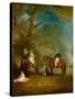 The Pares Family of Hopwell in a Wooded Landscape-John E. Ferneley-Stretched Canvas