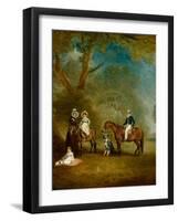 The Pares Family of Hopwell in a Wooded Landscape-John E. Ferneley-Framed Giclee Print